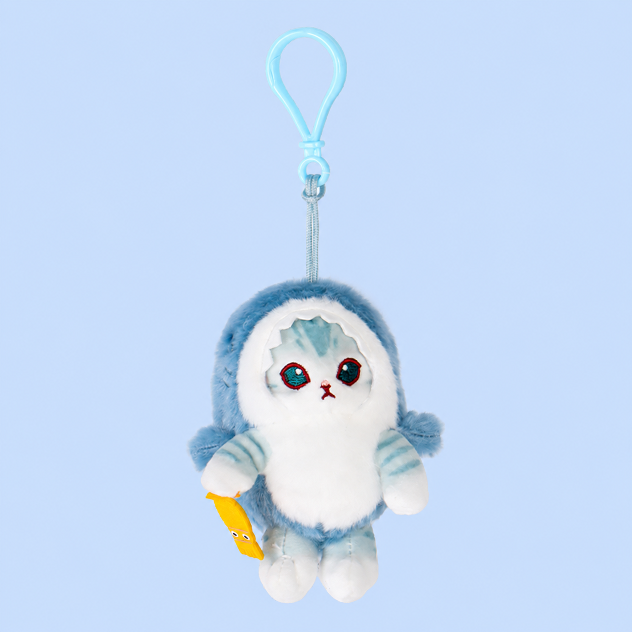MofuSand Haj Kostume 9cm Plush Nøglering｜Mackerel Cat