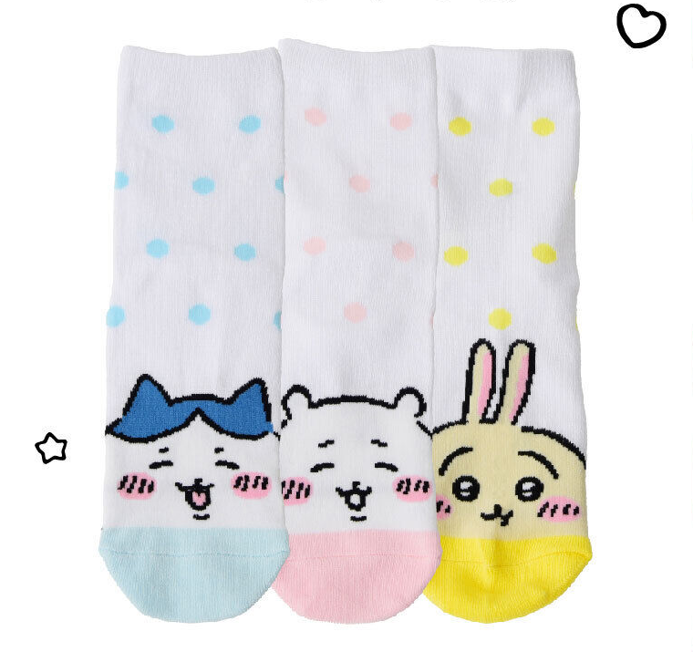 CHIIKAWA Dot Karakter Strømper