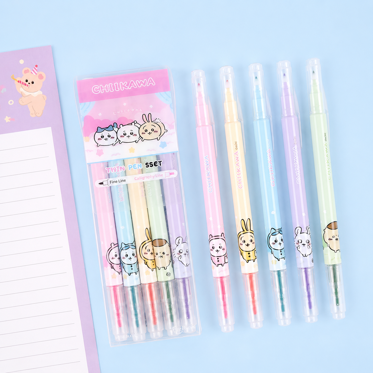 CHIIKAWA Twin Pen Sæt 5 stk.