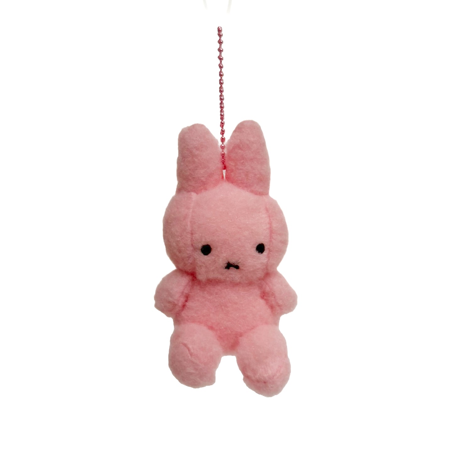 Miffy Sitting Creamy 8cm Plush Nøglering｜Pink
