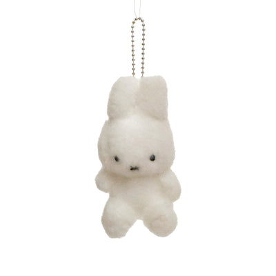 Miffy Sitting Creamy 8cm Plush Nøglering｜Hvid