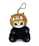 MofuSand Rød Panda Kostume 11cm Plush Nøglering