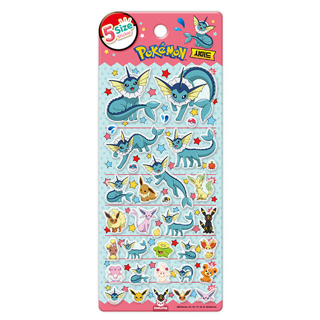 Pokémon Vaporeon 5-Size Cushion Sticker