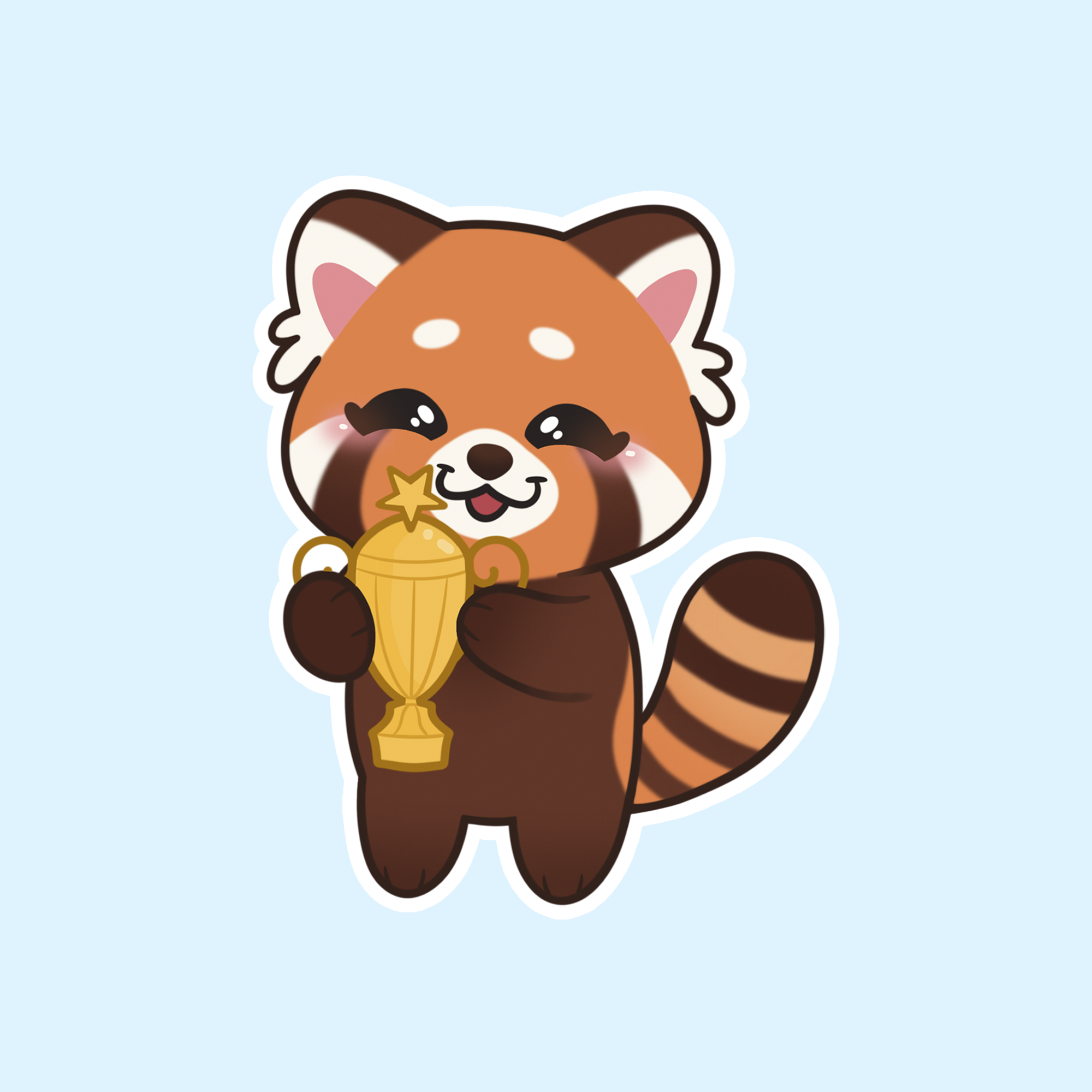 Rød Panda Sticker: 'Champion'