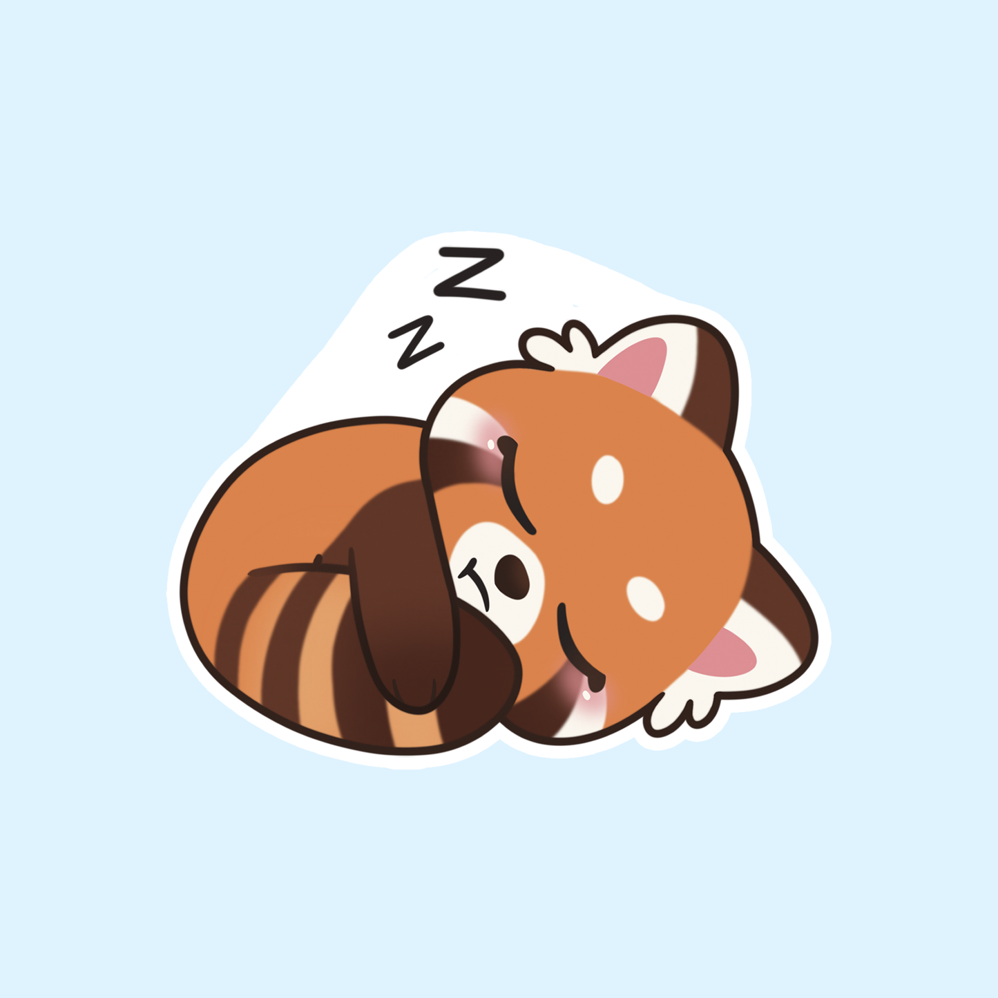 Rød Panda Sticker: 'Sovende'