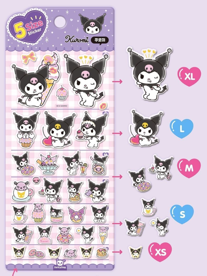Sanrio 5-Size Cushion Sticker｜3 Varianter