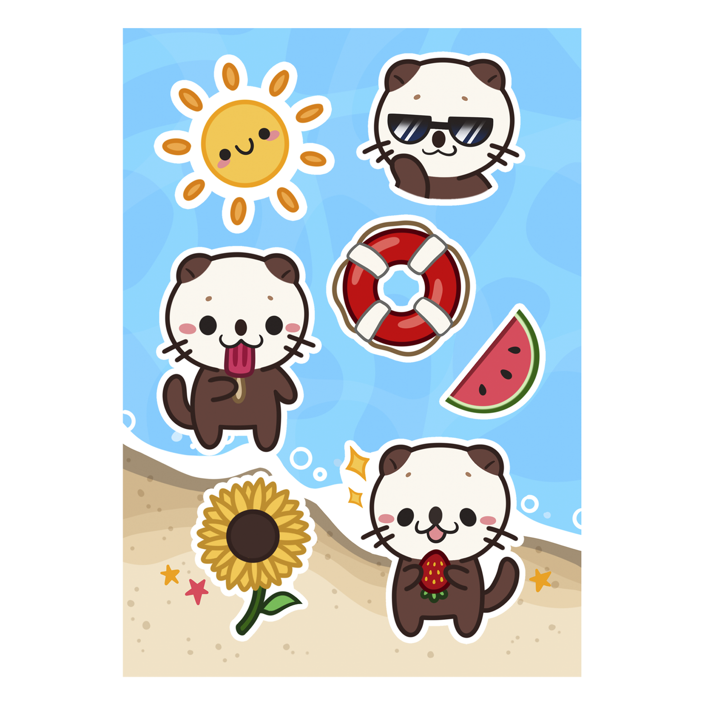 Sommer Odder Sticker Set